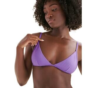 Rip Curl Premium Surf Fixed Tri Bikini Top Purple NWT Size Large